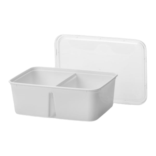 PP Schale weiß 750ml 2-geteilt 500 Stück