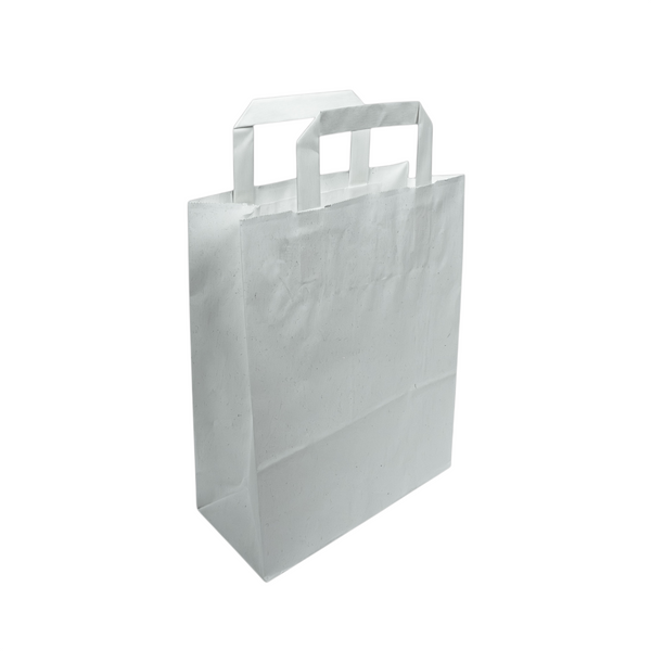 Papiertragetasche weiß 22x10x28cm 250 Stück