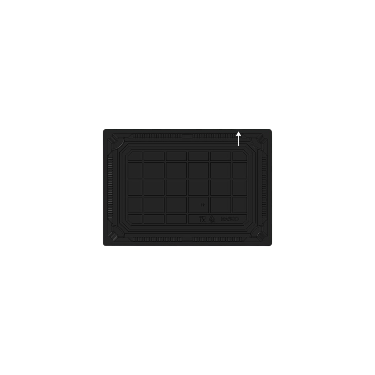 Sushi Box #11 schwarz PET 260x190x50mm mit Deckel 200 Stück