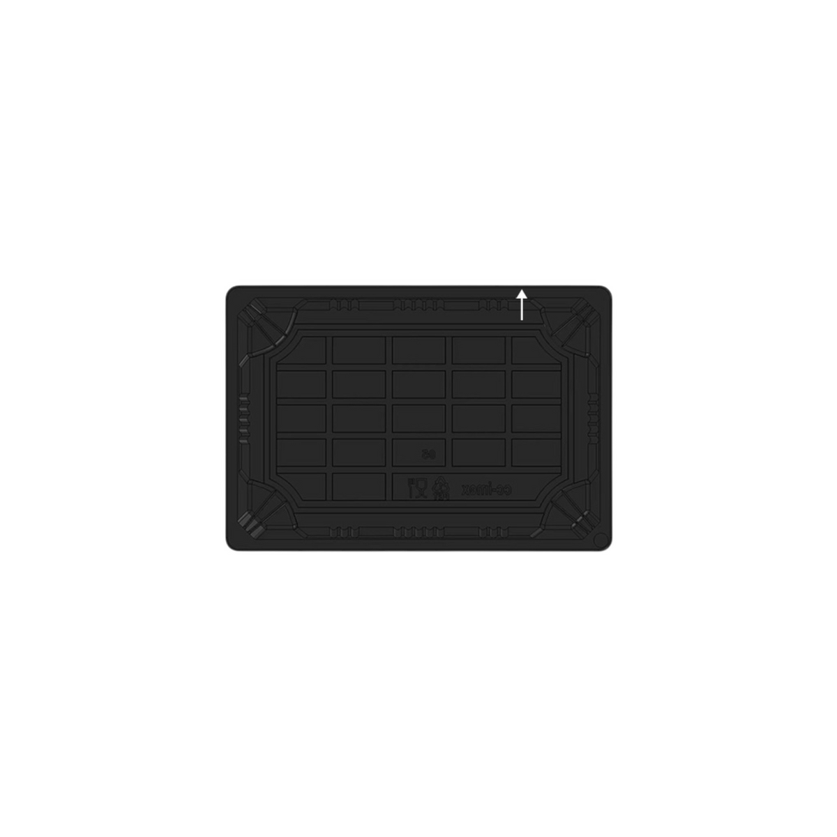 Sushi Box #05 schwarz PET 190x133x50mm mit Deckel 400 Stück