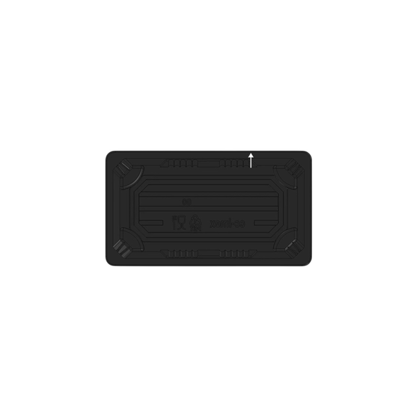 Sushi Box #00 schwarz PET 145x85x50mm mit Deckel 600 Stück