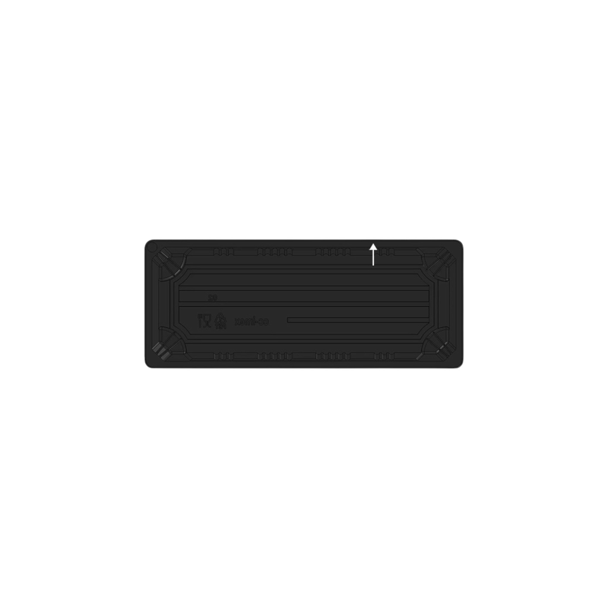 Sushi Box #02 schwarz PET 220x90x50mm mit Deckel 400 Stück