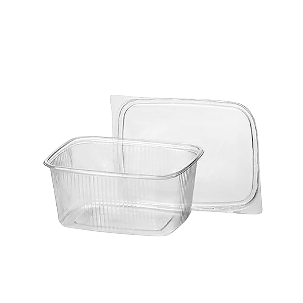 Feinkostbecher 250ml PP eckig mit Deckel 250 Stück