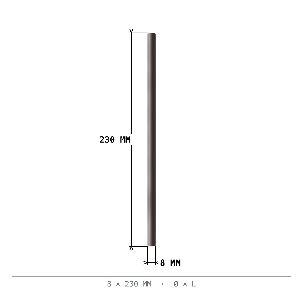 Strohhalme Papier schwarz 8x230mm 3450 Stück