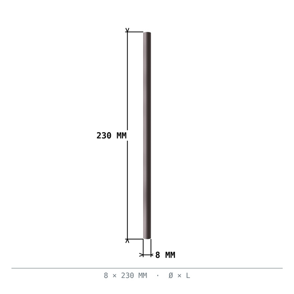 Strohhalme Papier schwarz 8x230mm 3450 Stück