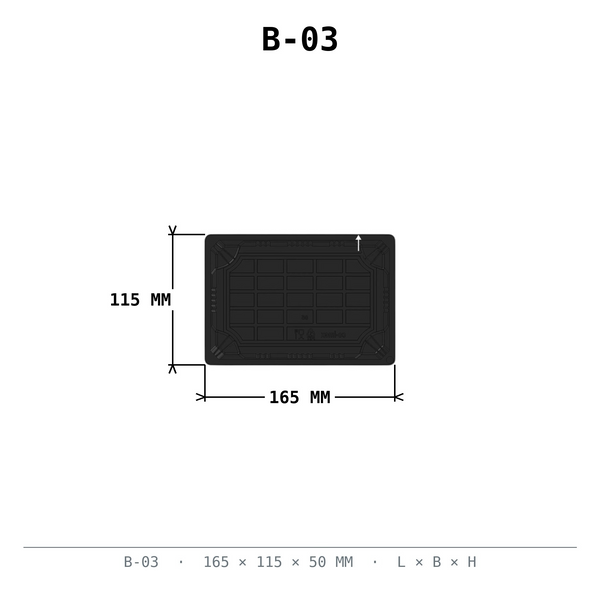 Sushi Box #03 schwarz PET 165x115x50mm mit Deckel 400 Stück