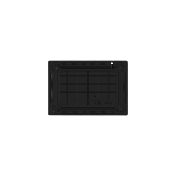 Sushi Box #11 schwarz PET 260x190x50mm mit Deckel 200 Stück