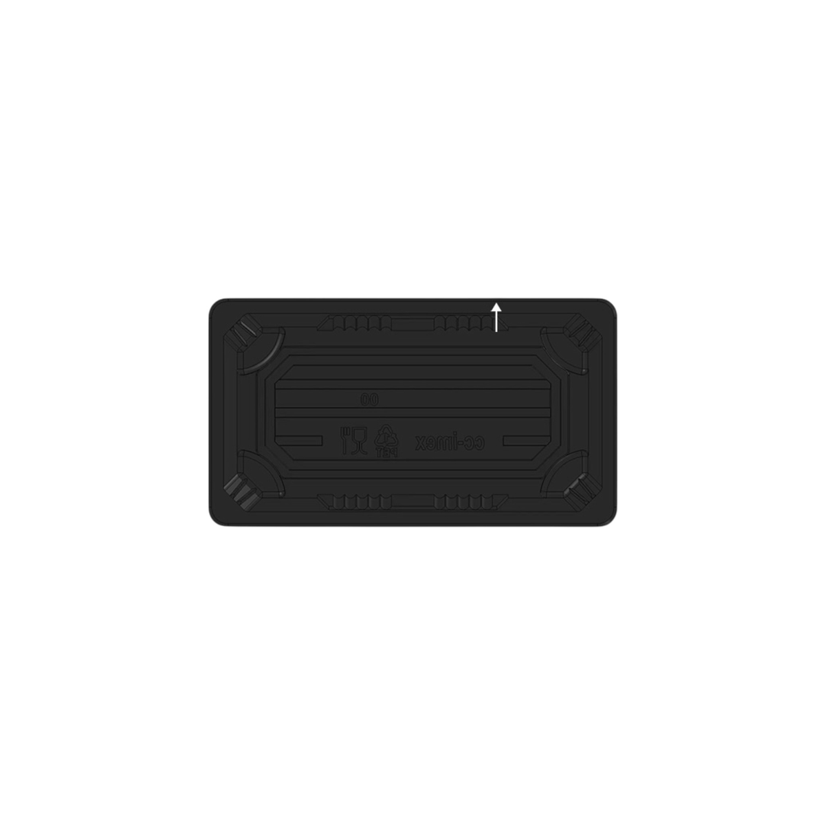 Sushi Box #00 schwarz PET 145x85x50mm mit Deckel 600 Stück