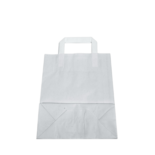 Papiertragetasche weiß 22x10x28cm 250 Stück