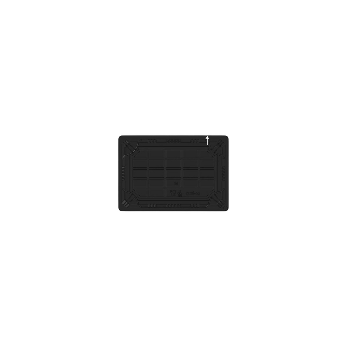 Sushi Box #03 schwarz PET 165x115x50mm mit Deckel 400 Stück