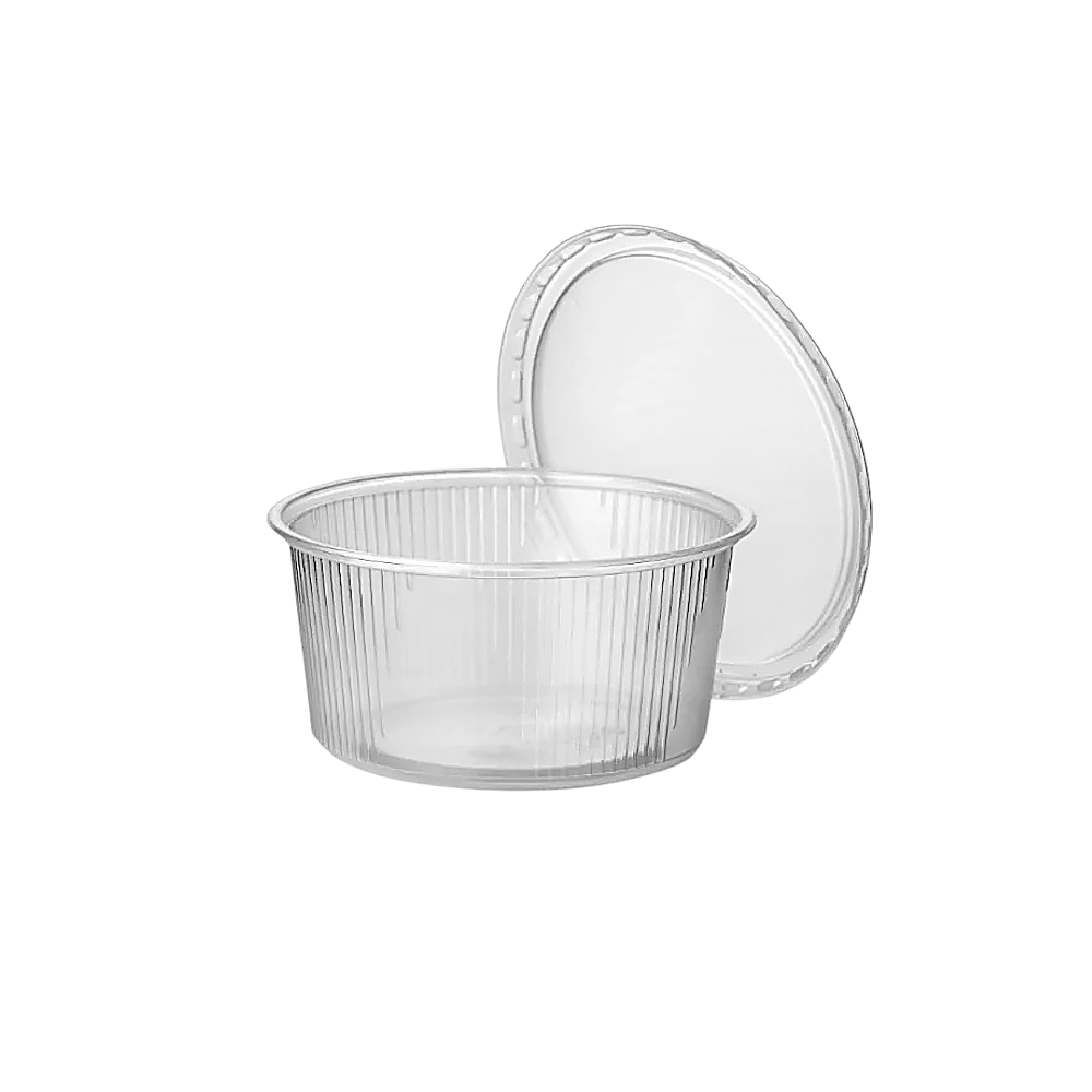 Feinkostbecher 200ml PP rund mit Deckel 250 Stück